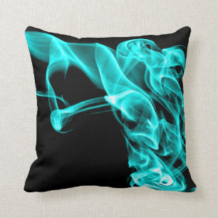 Turquoise Noir Moderne Design Coussin Cushion