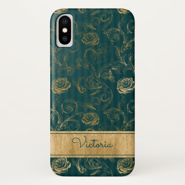 Turquoise, Noir, Rose Or Coque-Mate iPhone X Coque (Dos)
