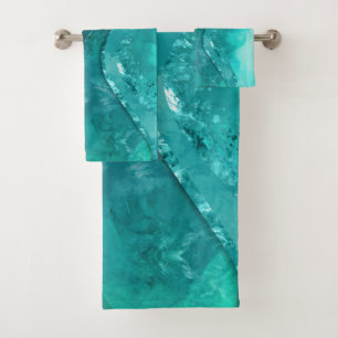 Turquoise palette Flowing Abstract