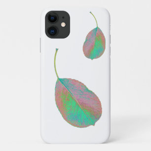 Turquoise Pear Tree Leaf iPhone 11 Coque