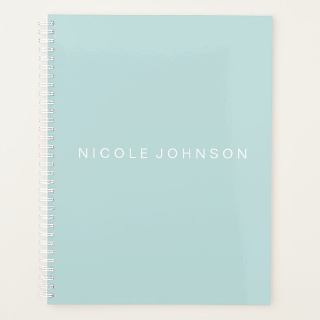 Turquoise / Planificateur hebdomadaire/mensuel (Devant)