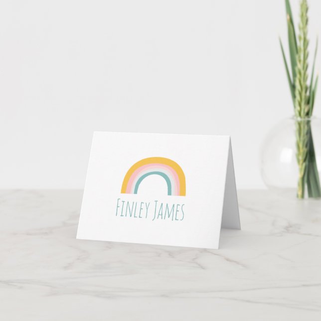 Turquoise rose jaune arc-en-ciel mignon simple per (Devant)