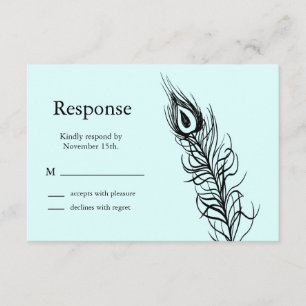 Turquoise Shake your Tail Feathers RSVP