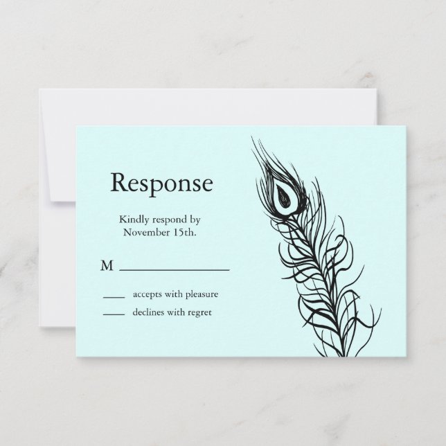 Turquoise Shake your Tail Feathers RSVP (Devant)