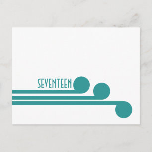 Turquoise Simple Déco Chic Numéro de table Carte p