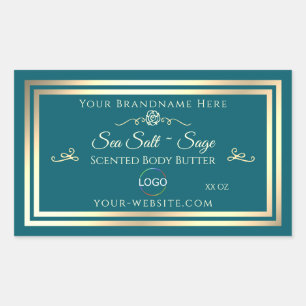 Turquoise Smart Dark Produit Étiquette Gold Frame