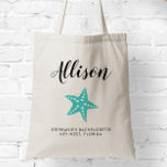 Turquoise Starfish Bridesmaid Sac fourre-tout pour<br><div class="desc">Remplissez ce joli sac avec les accessoires dont vos filles ont besoin pour votre bachelorette ou week-end mariage!</div>
