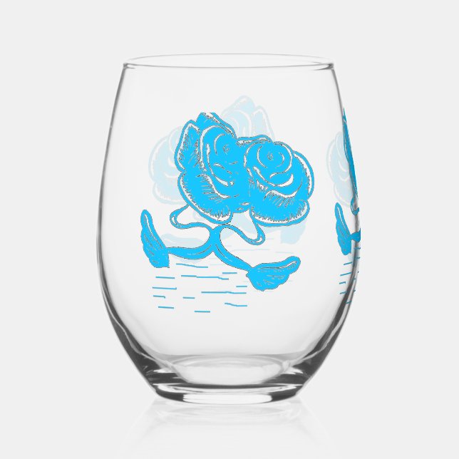 Turquoise swans set / Ensemble de verres turquoise (Recto)