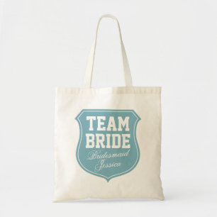 Turquoise Team Bride sacs fourre-tout pour la fête