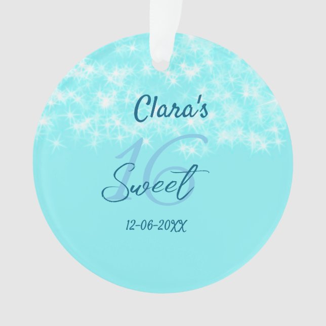 Turquoise turquoise agate doux 16 anniversaire ajo (devant)