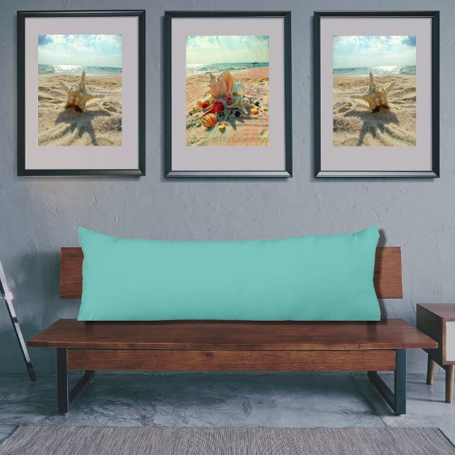 Turquoise Turquoise Aqua Bleu couleur coussin (Créateur téléchargé)