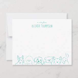 Turquoise Une Note De La Carte De Croquis Animale