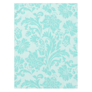 Turquoise vert, bleu vintage damassé imprimé nappe