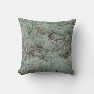 turquoise vert gris lichen abstrait motif coussin