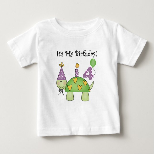 Turtle 4th Birthday Tshirts et cadeaux (Devant)
