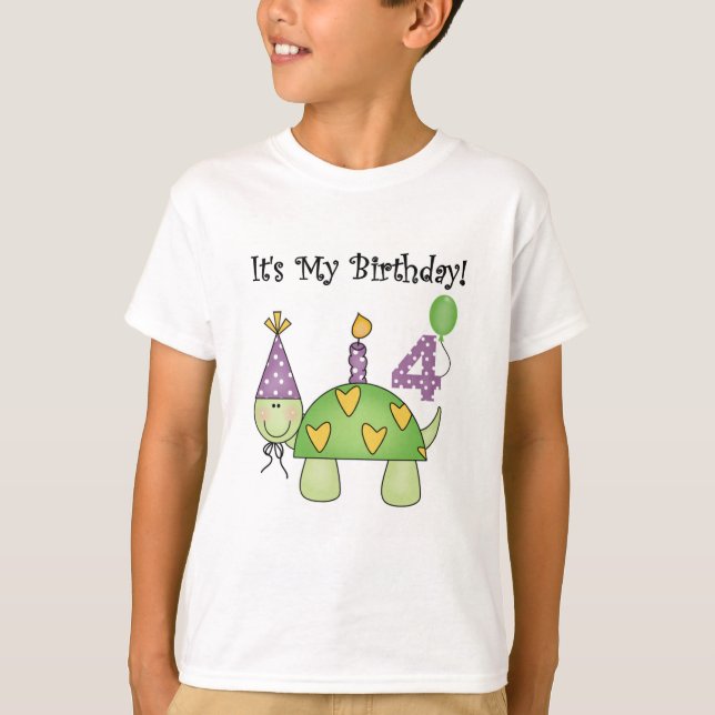 Turtle 4th Birthday Tshirts et cadeaux (Devant)