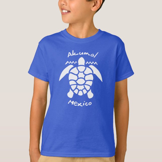 Turtle Diving Akumal, Mexique T-shirt (Devant)