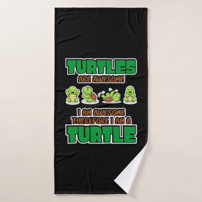 Turtle Lover | Les tortues sont géniales (Serviette de bain)