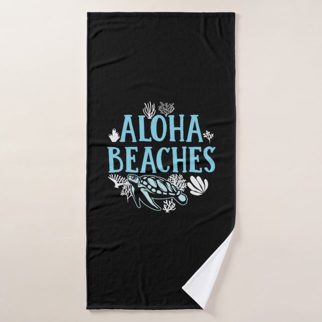Turtle Lover | Plages Aloha (Serviette de bain)