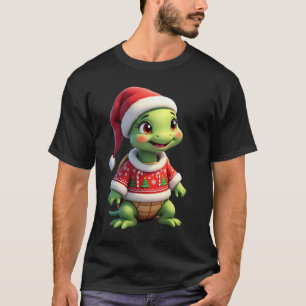 Turtle Pull Ugly Santa Noël Chapeau T-Shirt de Noë