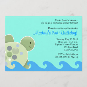 Turtle Reef Seaturtle 5x7 Anniversaire Invitation
