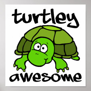 Turtley Awesome Funny Poster