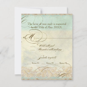 Tuscan Olive Tree n Swirl - Réponse RSVP de mariag