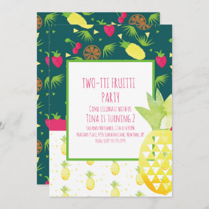 Tutti Fruitti Tropical Double Motif Invitation