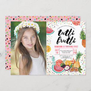 Tutti Frutti   Anniversaire   Invitation photo