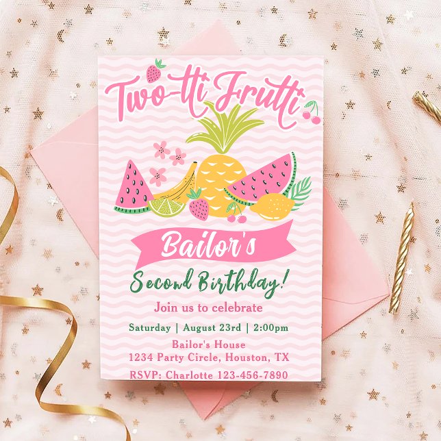 Tutti Frutti | Fruit Party Anniversaire Invitation (Créateur téléchargé)