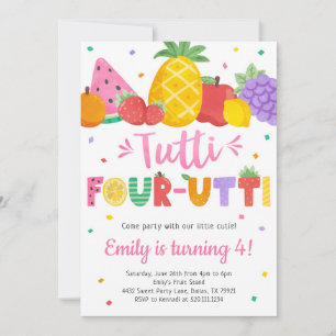 Tutti Frutti Invitation à quatre-utti 4e anniversa