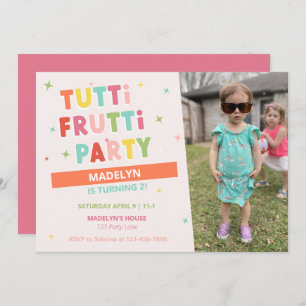 Tutti Frutti Invitation d'anniversaire pour les fi