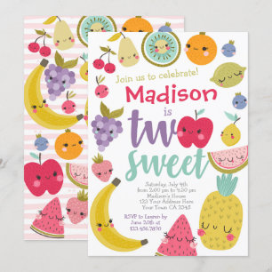 Tuttifrutti 2e Invitation d'anniversaire