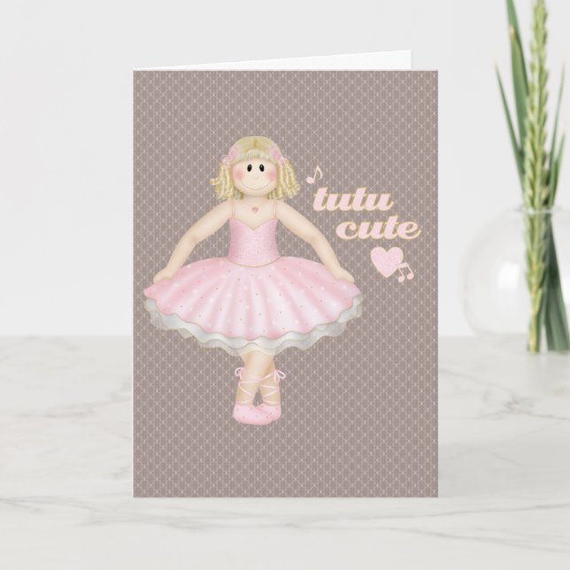 Tutu Cute (Blonde) - Carte de voeux (Devant)