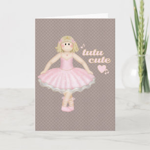 Tutu Cute (Blonde) - Carte de voeux