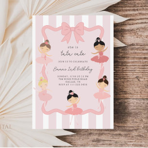 Tutu de ballerine rose Invitation d'anniversaire m