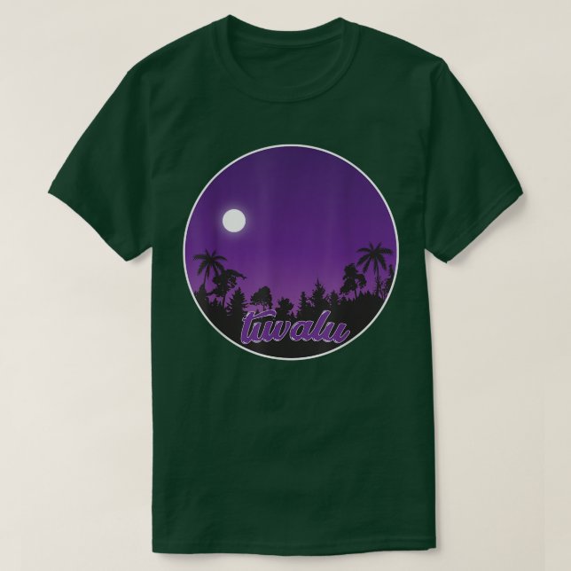 tuvalu De nuit avec T-shirt Palms (Design devant)