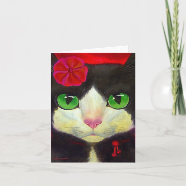 Tuxedo Cat Art - Carte de note (Devant)