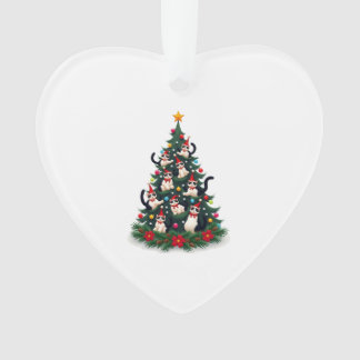 Tuxedo Cat Christmas Tree Tuxedo Cat Lights Xmas M