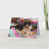 Tuxedo Cat Cute avec jolie carte de tapis Crochet