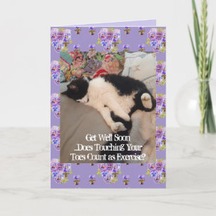 Cartes Humour Chat Noir De Bon Retablissement Zazzle Fr