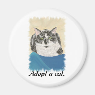 Tuxedo Chat Adopter un chat magnets de promotion