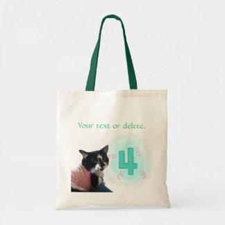 Tuxedo Chat Âge Quatre Anniversaire Sacs en toile