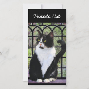 Tuxedo Chat dans la peinture de fenêtre Art animal