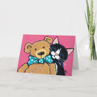 Tuxedo Chat et Merci d'ours en peluche