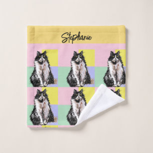 Tuxedo Chat Pastel Couleurs Rose Girls Nom des enf