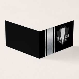 Tuxedo rayures argent, blanc et noir pour célibata