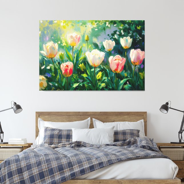 *~* TV2 - TULIPS de printemps en toile étirée (Insitu(Chambre))
