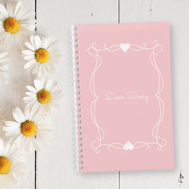 Twee Rose Journal "Cher Journal" (This twee pink diary has a playful yet sophisticated style reminiscent of the 1950s. )