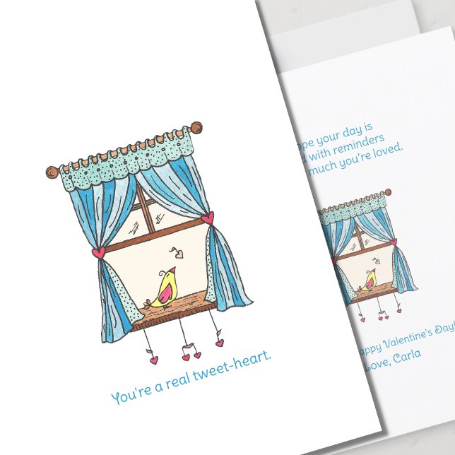 Tweet Heart Bird Carte Saint Valentin (Créateur téléchargé)